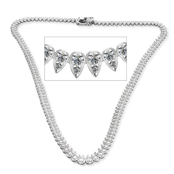 RHAPSODY 950 Platinum IGI Certified Diamond (Rnd) (VS-E-F) Necklace (Size 16.5) 5.00 Ct, Platinum wt