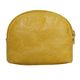 Assots London Lotty 100% Genuine Leather Zip Top Coin Purse in Yellow (Size 10x2x8.5 Cm)