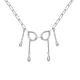 LucyQ Paper Clip Drip Collection - 4 in 1 Wear Rhodium Overlay Sterling Silver Detachable Necklace (Size 20), Silver