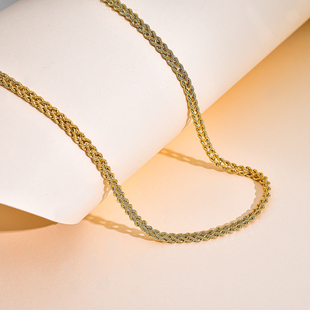 One Time Close Out Deal- Italian Made- 9K Yellow Gold Rope Necklace (Size-20) with Lobster Clasp, Go