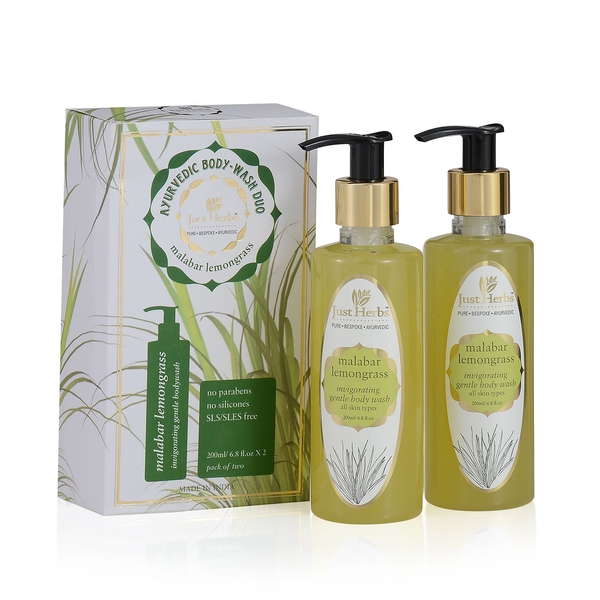 (Option 2) EXCLUSIVE TO TJC - Just Herbs Malabar Lemongrass - Invigorating Body Wash (200 ml)