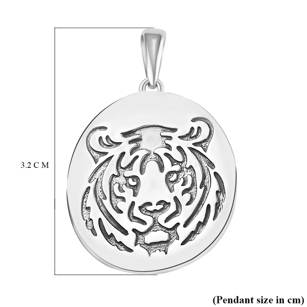 Sterling Silver Tiger Pendant, Silver Wt. 6.62 Gms