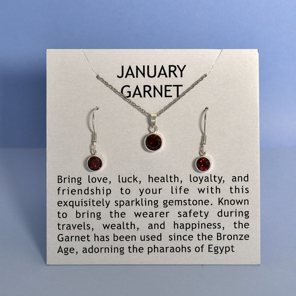 2 Piece Set - Mozambique Garnet Pendant and Hook Earrings in Platinum Overlay Sterling Silver Stainless Steel Chain ( Size 20), Silver Wt. 5.50 Gms