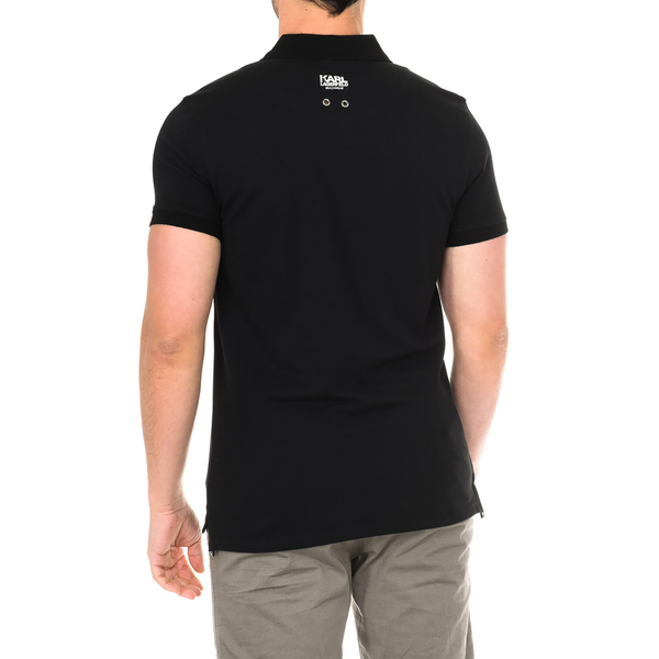 Karl Lagerfeld - Mens Basic Polo Short Sleeve - Black Size  - L