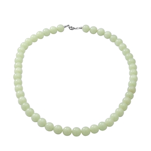 Solar Luminous Glowing Beads Necklace (Size - 20) With Lobster Clasp in Sterling Silver 323.50 Ct.