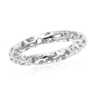 RACHEL GALLEY Allegro Collection - Rhodium Overlay Sterling Silver Band Ring (Size X)