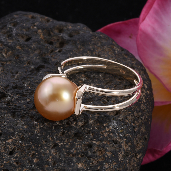 9K Yellow Gold Golden South Sea Pearl Ring