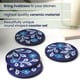 Jaipur Blue - Set of 4 Handprinted Ceramic Coasters (D-10Cm) - Blue & Light Blue