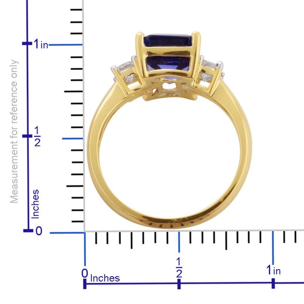 ILIANA 18K Y Gold AAA Tanzanite (Oct 2.00 Ct), Diamond Ring 2.100 Ct.