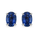 Kashmir Kyanite Stud Earrings (With Push Back) in Platinum Overlay Sterling Silver 1.10 Ct.