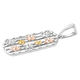 Platinum, Yellow and Rose Gold Overlay Sterling Silver Pendant