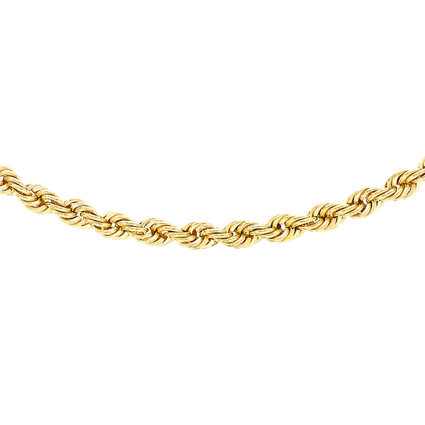 Close Out Deal 9K Y Gold Rope Necklace (Size 24), Gold wt 3.10 Gms.