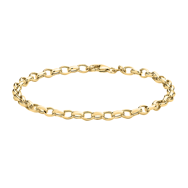 Hatton Garden Close Out-9K Yellow Gold Belcher Bracelet (Size - 7.25) with Lobster Clasp