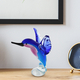 WIDDOP Handblown Glass Objets DArt Figurine - Hummingbird (Size 15x5cm)