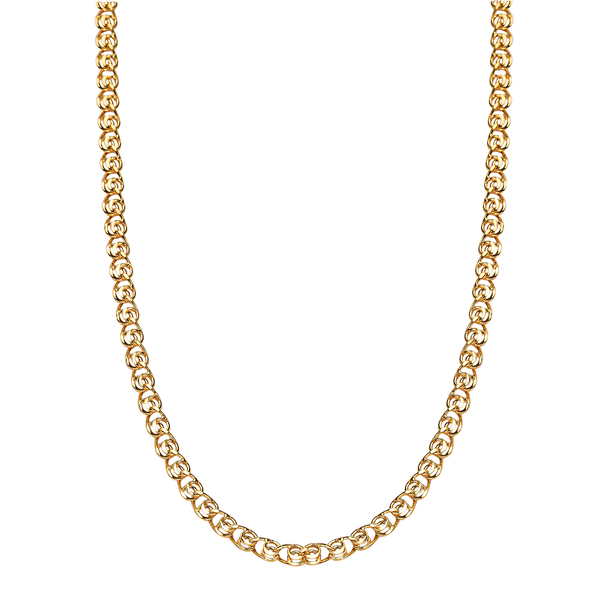 One Time Close Out Deal- Italian Made- 9K Yellow Gold Diamond Cut Necklace (Size - 23.5) with Lobster Clasp, Gold Wt. 4.60 Gms