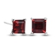 Mozambique Garnet Stud Earrings (with Push Back) in Platinum Overlay Sterling Silver 2.860 Ct.