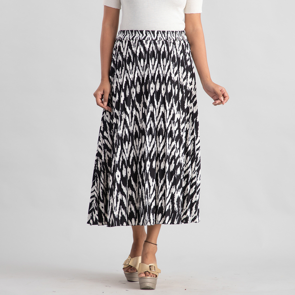 Tamsy Polyester Pleated Skirt Color off white