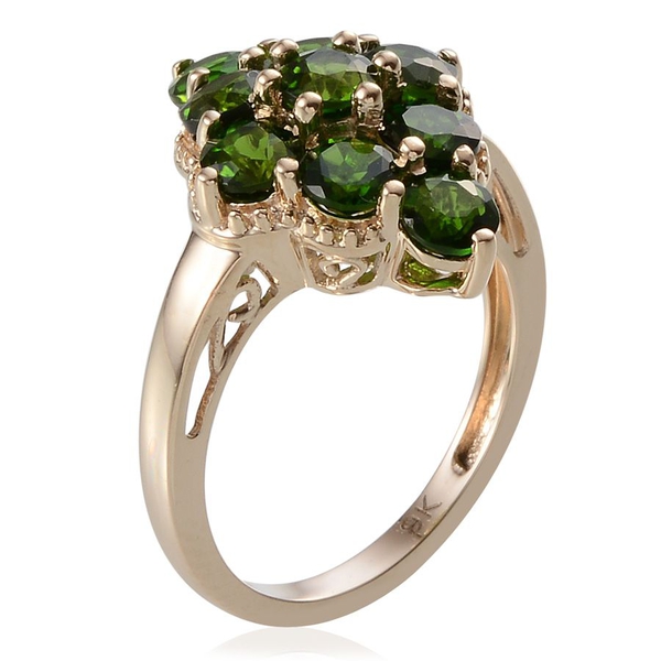 9K Y Gold AA Chrome Diopside (Rnd) Ring 3.000 Ct.