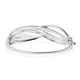 Isabella Liu Sea Rhyme Collection - Rhodium Overlay Sterling Silver Bangle (Size 7.5), Silver wt. 28.65 Gms