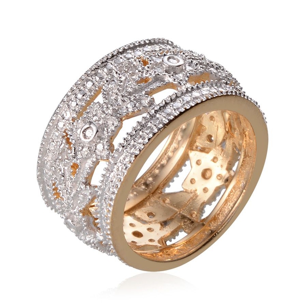 Diamond (Rnd) Band Ring in ION Plated 18K Yellow Gold Bond