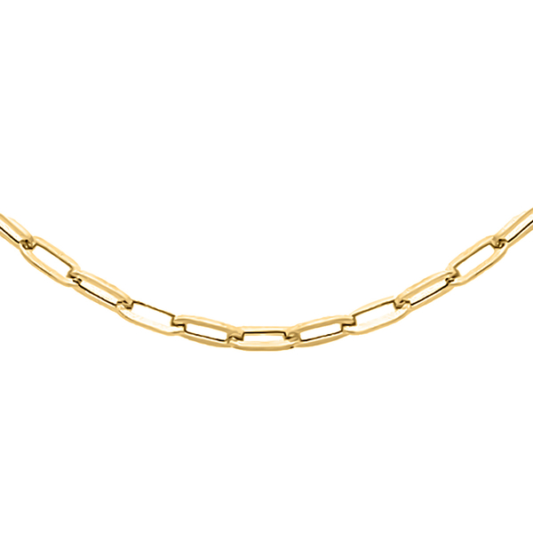 Hatton Garden Close Out Deal- 9K Yellow Gold Paperclip Chain (Size - 30) with Lobster Clasp, Gold Wt