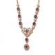 Ruby and Natural Cambodian Zircon Necklace (Size 18) in 14K Gold Overlay Sterling Silver 3.27 Ct, Si