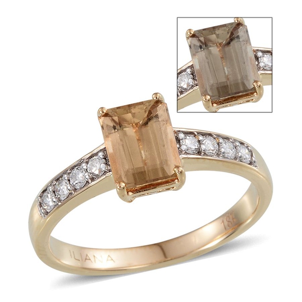 ILIANA 2 Carat Turkizite and Diamond Solitaire Design Ring in 18K Gold
