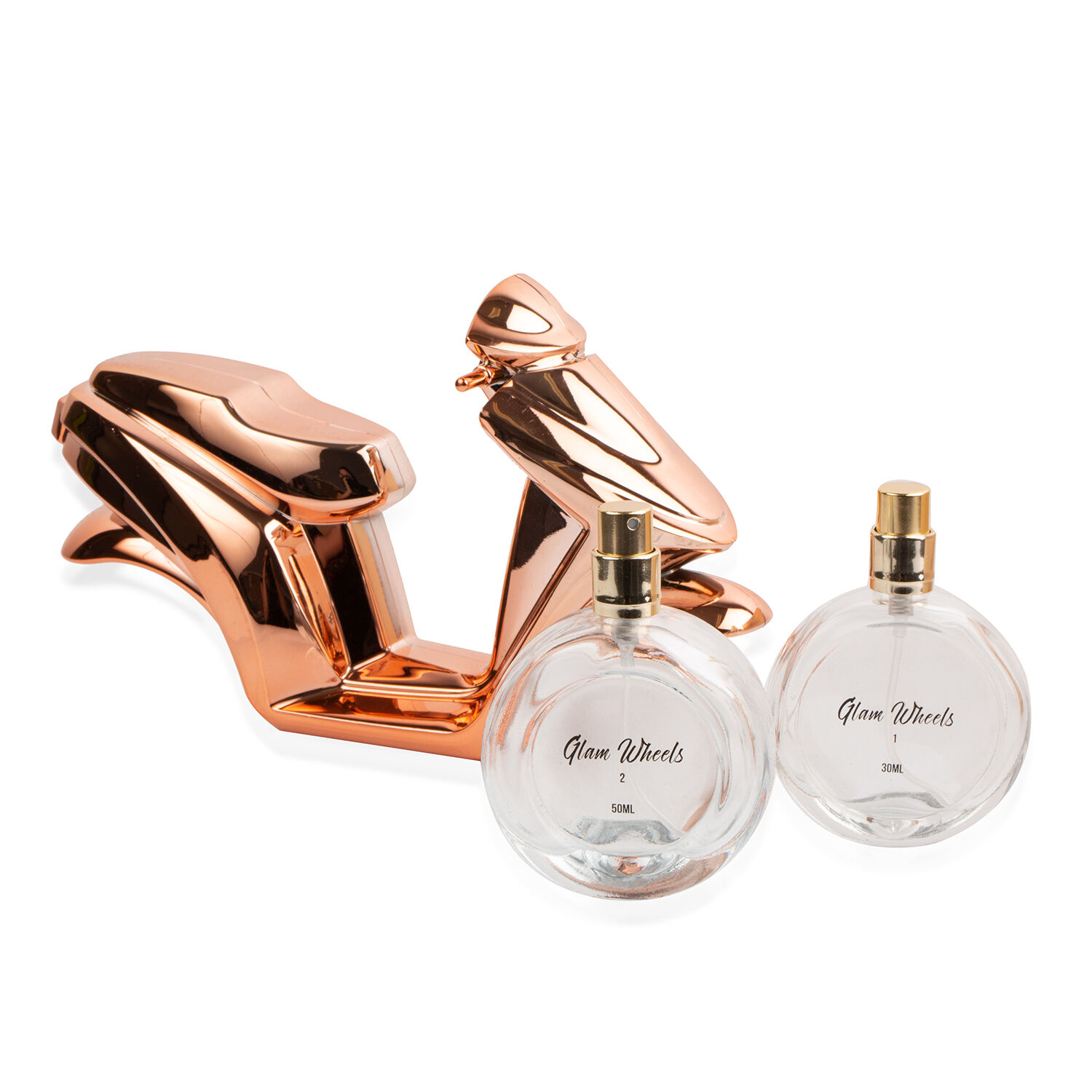 Glam Wheels: Rose Gold Scooter (2 Wheels) Eau De Parfum - 80ml