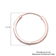 One Time Close Out Deal -Simulated Diamond Hoop Earrings in Rose Gold Overlay Sterling Silver
