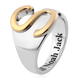 Personalised Engravable initial S Ring
