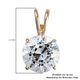 Lustro Stella 9K Yellow Gold Pendant Made with Finest CZ 2.23 Ct.