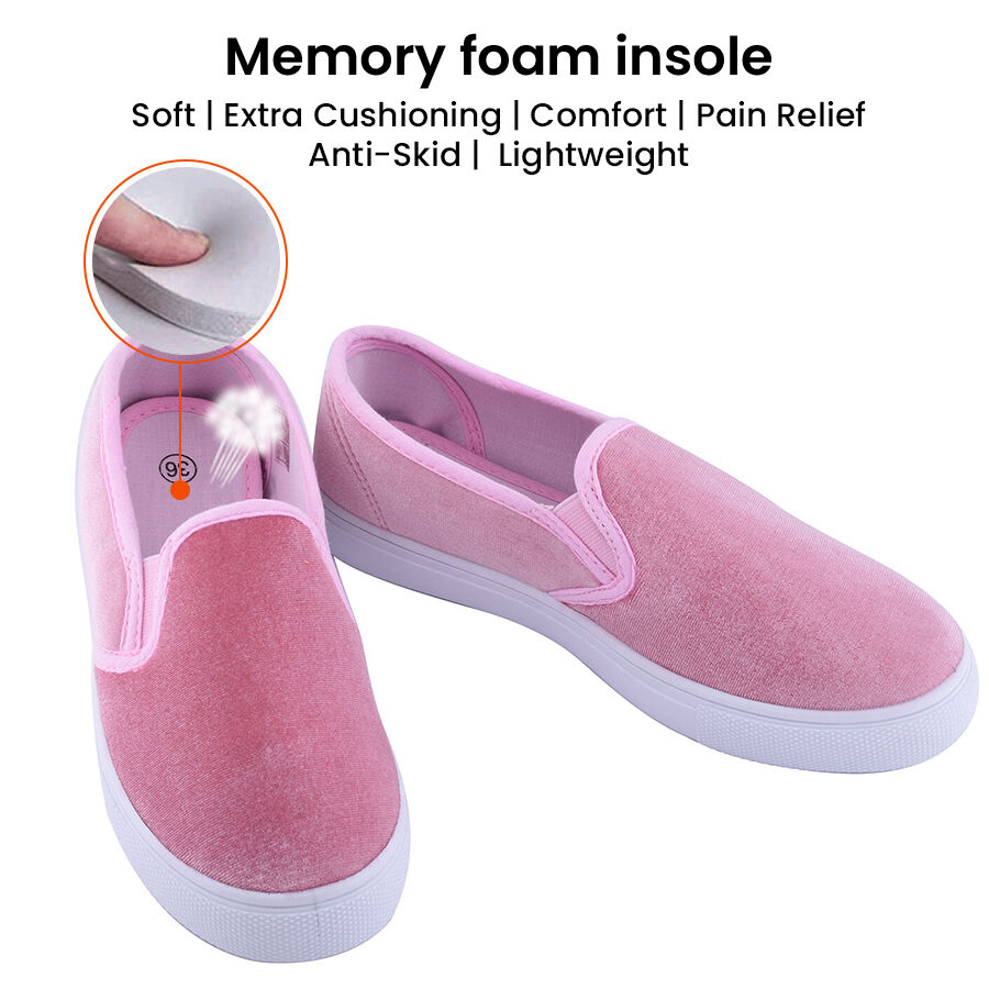 Pink Slip On Womens Shoes