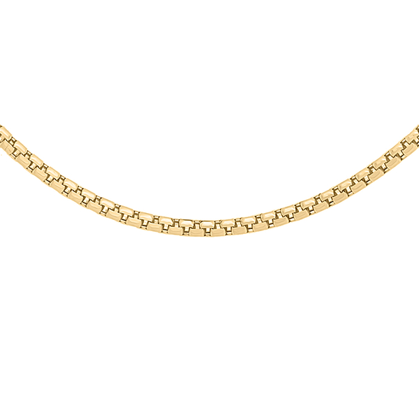 Hatton Garden Close Out- 9K Yellow Gold Box Belcher Necklace (Size - 20) with Lobster Clasp, Gold Wt