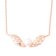 RACHEL GALLEY - Freshwater White Pearl Feather Necklace (Size 24) in Rose Gold Overlay Sterling Silver