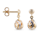 9K Yellow Gold Ball Drop Earrings (with Push Back)