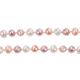 2 Piece Set - Peach and Multi Colour Freshwater Pearl Necklace (Size 20 with 2 inch Extender) and Hook Earrings
