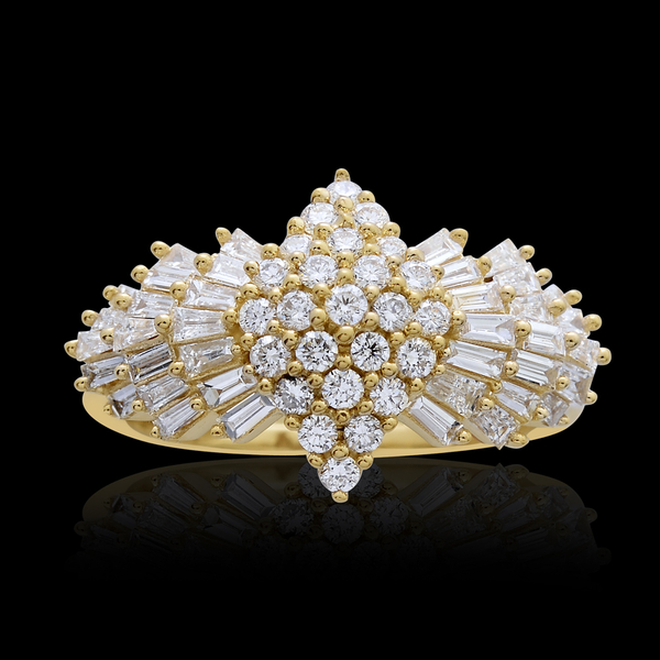 ILIANA 18K Y Gold IGI Certified Diamond (Rnd) (SI/G-H) Ring 1.000 Ct.
