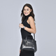 SENCILLEZ 100% Genuine Leather Convertible Bag with Shoulder Strap (Size 27x22x12Cm) - Black