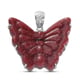 Thulite Butterfly Pendant in Sterling Silver 39.50 Ct.