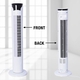 Tower Fan with Remote Control, Temperature LED Display, Twelve Hour Timer and Three Wind Speed Setting (Size 79x13x23 Cm) - White