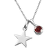 Mozambique Garnet 2 Pcs Pendant with Chain (Size 20) with Lobster Clasp in Platinum Overlay Sterling