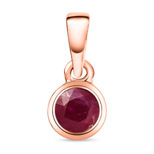 RACHEL GALLEY Ruby Pendant in Vermeil Rose Gold Overlay Sterling Silver
