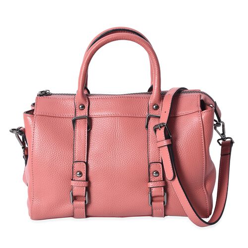 100% Genuine Leather Tote Bag in Pink Colour Size 29x13x21 Cm - 3484017 - TJC