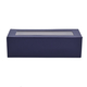 5 Slot Watch Box with Transparent Window (Size 25x10x7Cm) - Navy Blue Colour
