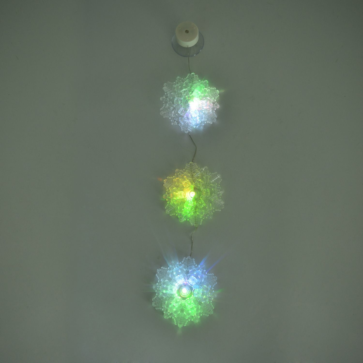 (Option 2) Flashes Multi Colour Xmas Decorations Snowflake LED Light (Size 46x10 Cm)