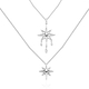 Monster Deal - LUCYQ Constellation Collection- 7 in 1 Wear Rhodium Overlay Sterling Silver Moon & Star Necklace (Size 24) and Detachable Pendant With Chain (Size 15,16,17), Silver Wt. 20.30 Gms