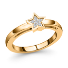 Diamond Star Stackable Ring (Size J) in 14K Gold Overlay Sterling Silver