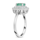 RHAPSODY 950 Platinum AGI Certified AAAA Boyaca Colombian Emerald and Diamond (VS/E-F) Ring 1.25 Ct, Platinum Wt. 5.91 Gms