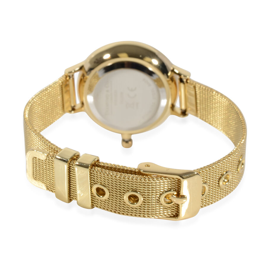 DIAMOND & CO LONDON- Diamond Studded Watch with Mesh Style Strap - Gold ...