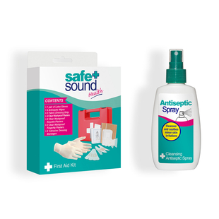 Safe & Sound First Aid Kit & Anti-Septic Spray - 100ml (Set of 2)